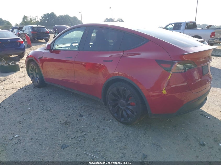 Vin: 7saygdef0pf586880, lot: 46461678, tesla model y performance dual motor all-wheel drive 20233