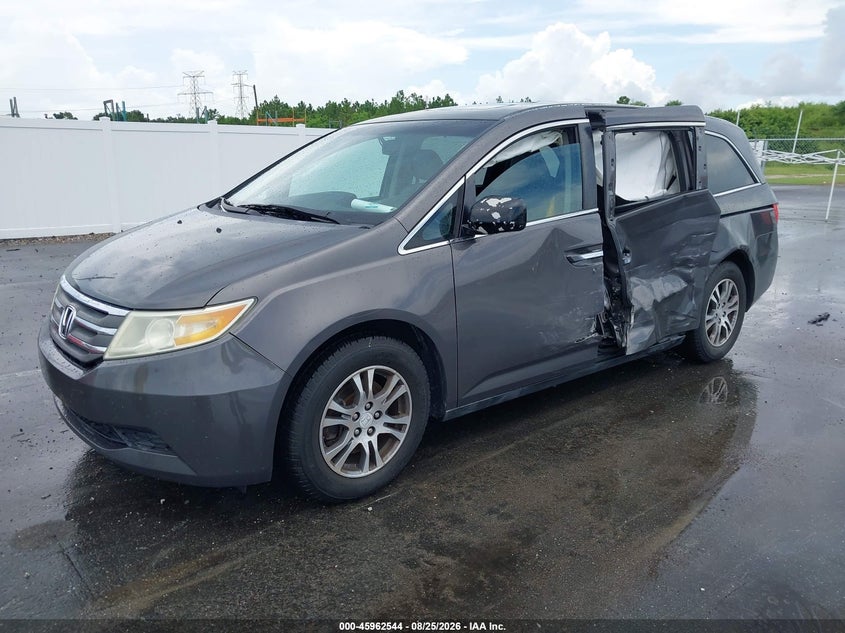 Vin: 5fnrl5h67cb141352, lot: 46461763, honda odyssey ex-l 20122