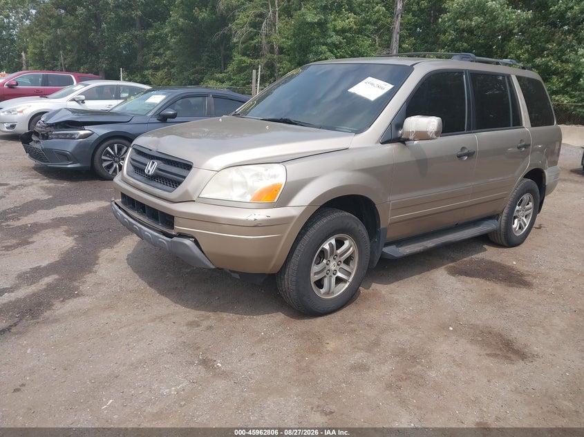 2005 Honda Pilot, Left Side, IAAI, VIN 5FNYF18405B008607 — photo 2