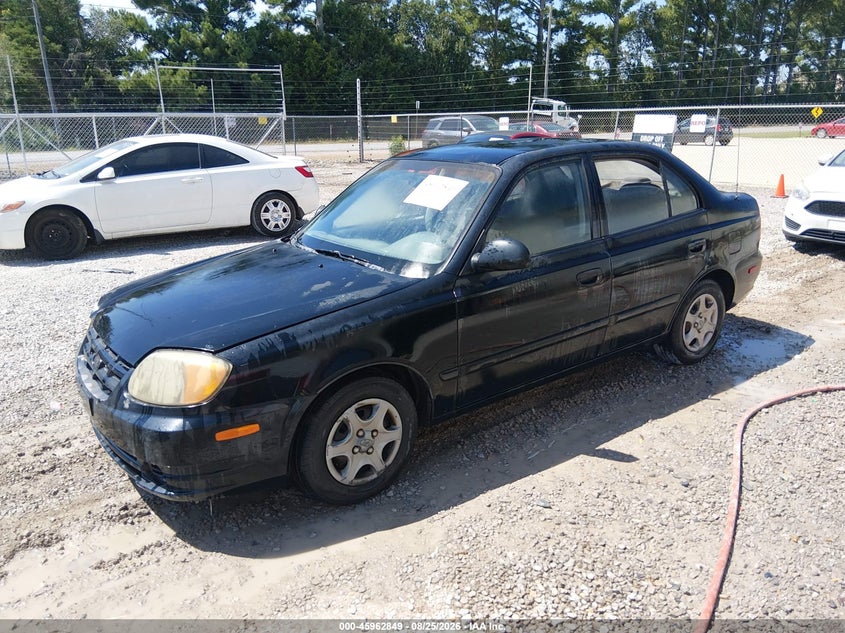 2003 HYUNDAI ACCENT SEDAN 1.6L I-4 DOHC, 104HP