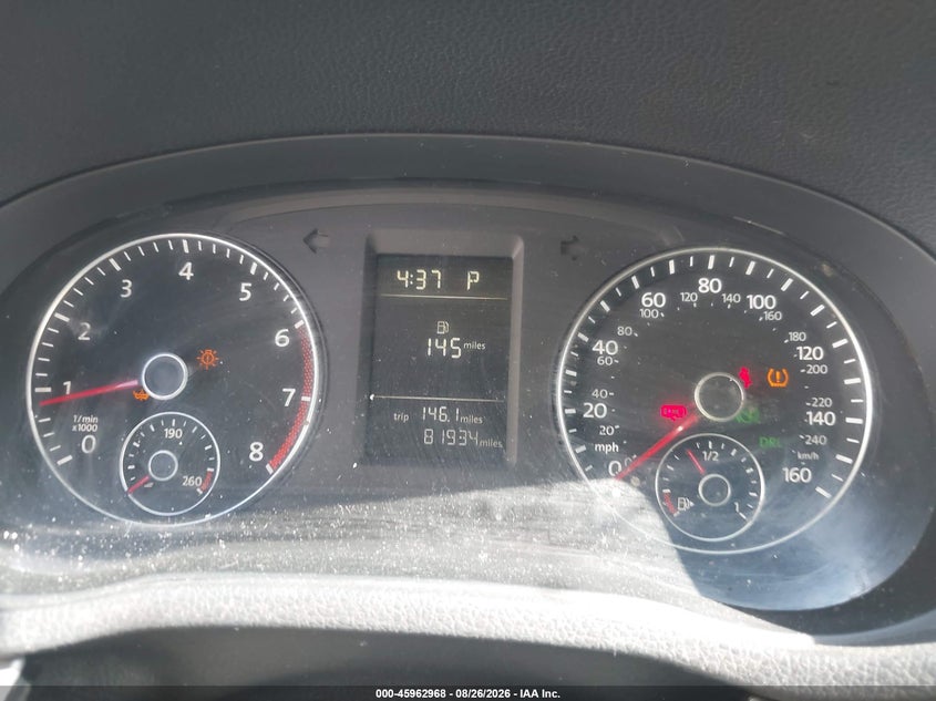 2014 VOLKSWAGEN PASSAT SEDAN 2.5L I-5 DOHC, VVT, 170HP