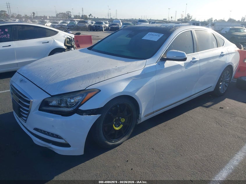 2016 Hyundai Genesis, Left Front, IAAI, VIN KMHGN4JE9GU124798 — photo 2