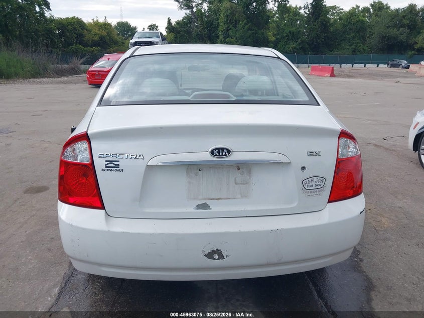 KIA SPECTRA 2006 VIN KNAFE121965222780
