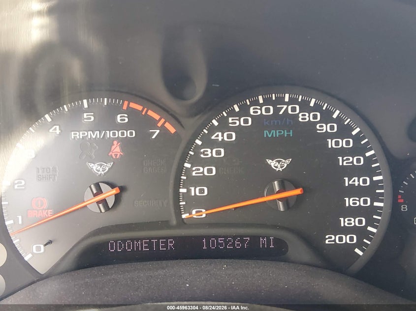 CHEVROLET CORVETTE 2000 VIN 1G1YY22G5Y5122121
