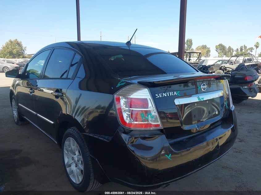 2012 NISSAN SENTRA SEDAN 2.0L I-4 DOHC, VVT, 140HP