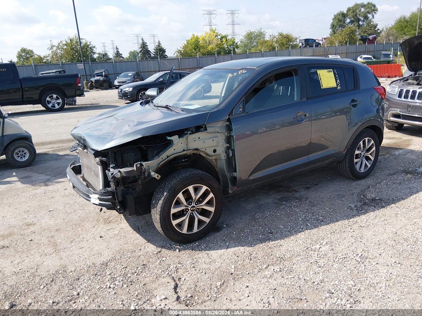 2014 Kia Sportage, Front End, IAAI, VIN KNDPB3AC2E7550317 — photo 2