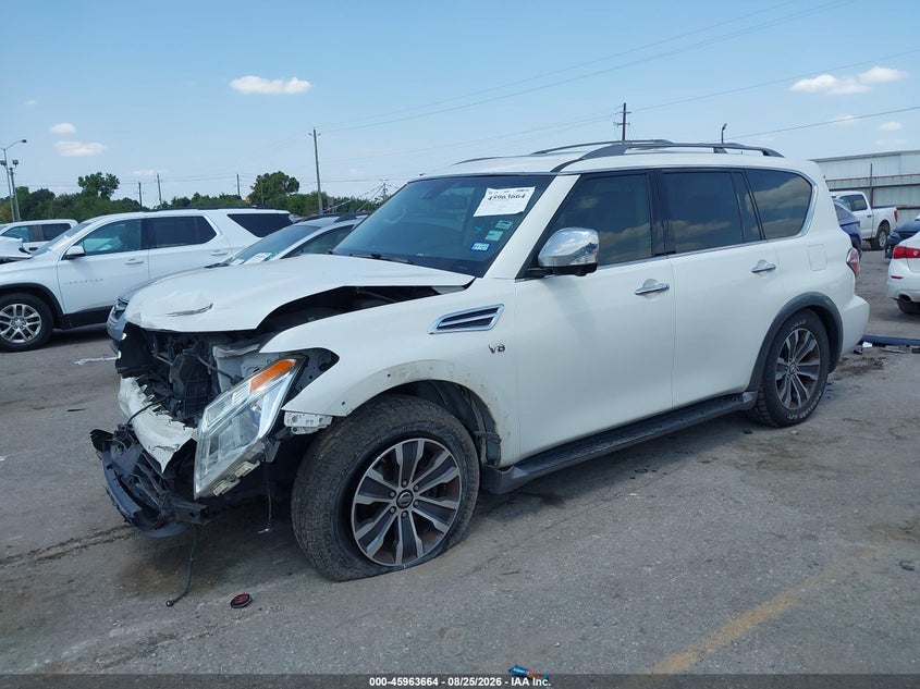 2017 Nissan Armada, Удар спереду, IAAI, VIN JN8AY2ND9H9007061 — фото 2