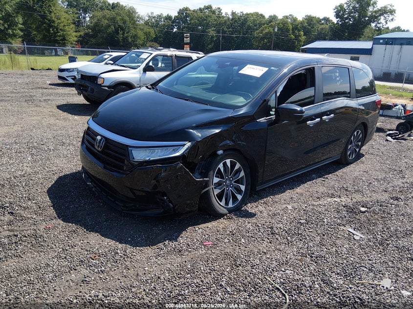 2022 Honda Odyssey Ex-L, Left Front, IAAI, VIN 5FNRL6H79NB065814 — photo 2