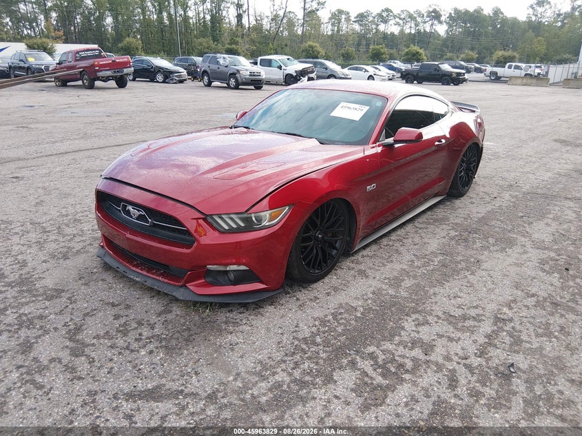 2015 Ford Mustang, Удар сзади, IAAI, VIN 1FA6P8CF3F5372745 — фото 2