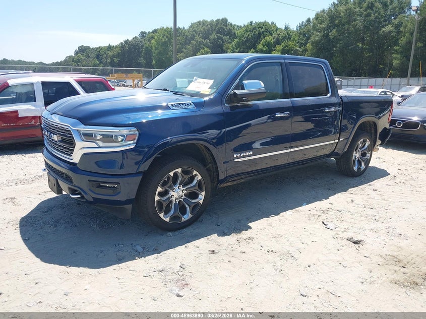 2019 RAM 1500, Удар сзади, IAAI, VIN 1C6RREHT2KN683308 — фото 2