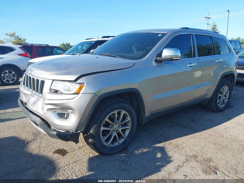 2014 Jeep Grand Cherokee, Удар спереду, IAAI, VIN 1C4RJFBG9EC567458 — фото 2