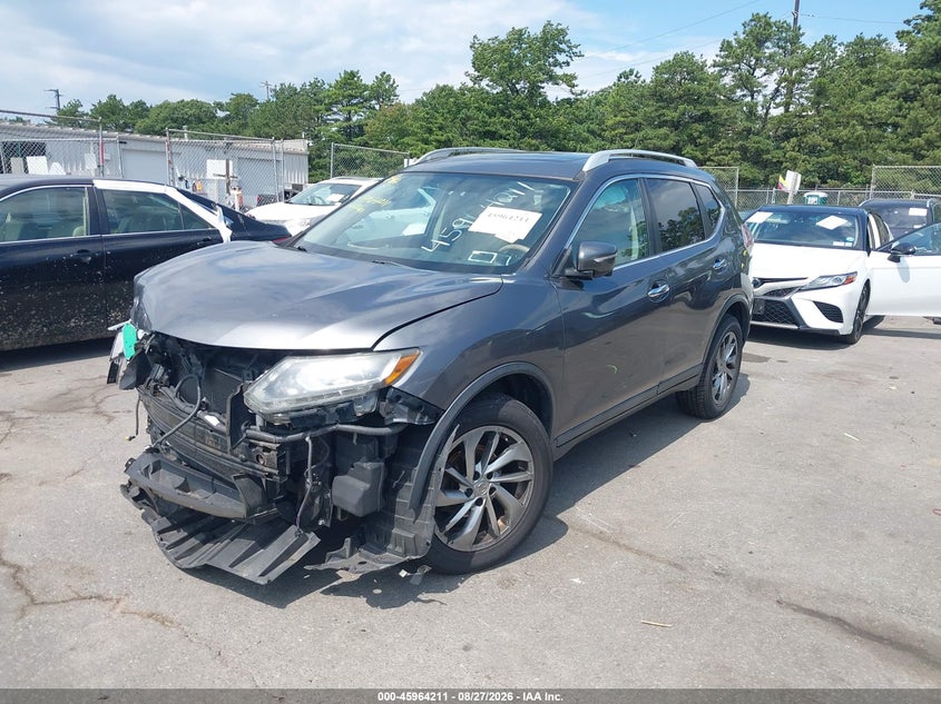 2014 Nissan Rogue, Front End, IAAI, VIN 5N1AT2MV5EC836272 — photo 2
