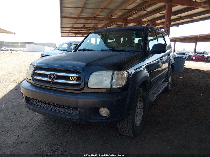 2001 Toyota Sequoia, Left Front, IAAI, VIN 5TDBT48A51S056857 — photo 2
