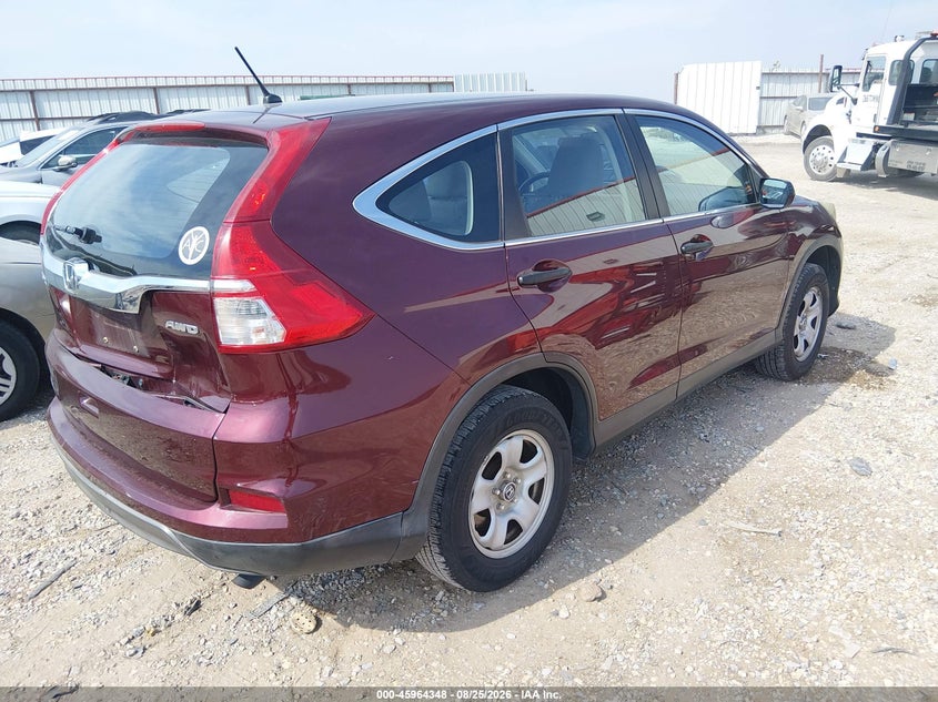 2015 HONDA CR-V SPORT UTILITY VEHICLE 2.4L I-4 DI, DOHC, VVT, REGULAR , 185HP