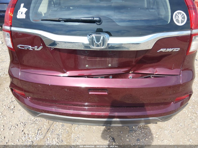 2015 HONDA CR-V SPORT UTILITY VEHICLE 2.4L I-4 DI, DOHC, VVT, REGULAR , 185HP