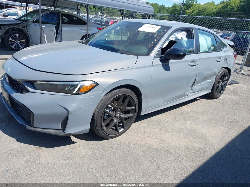 2026 Honda Civic, Left Side, IAAI, VIN 2HGFE4F86TH309361 — photo 2