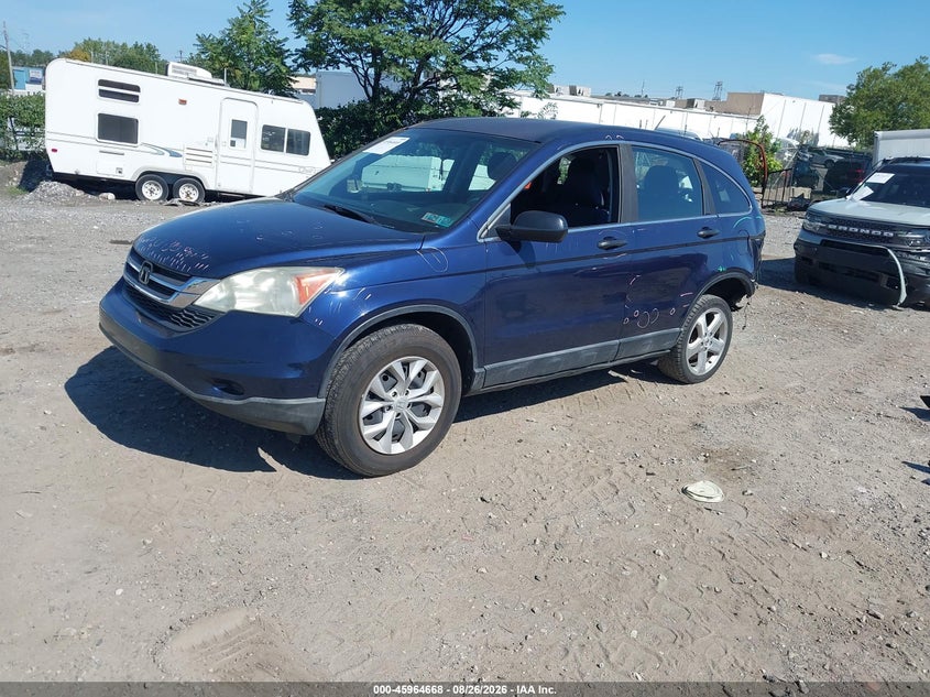 2010 Honda Cr-V Lx, Left Rear, IAAI, VIN 5J6RE4H3XAL098365 — photo 2