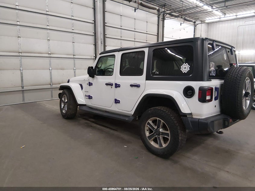Vin: 1c4hjxeg6jw135707, lot: 46463920, jeep wrangler unlimited sahara 4x4 20183