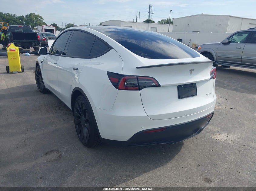Vin: 7saygdef7nf538970, lot: 46464108, tesla model y performance dual motor all-wheel drive 20223