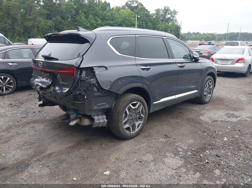 Vin: km8s5da11nu016289, lot: 46464141, hyundai santa fe hybrid limited 20224
