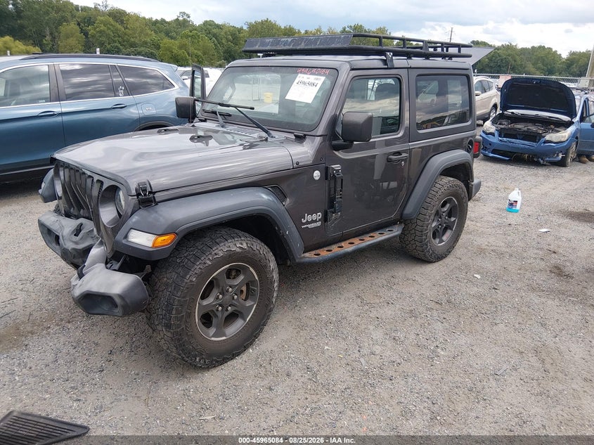 Vin: 1c4gjxag7kw538355, lot: 46464303, jeep wrangler sport s 4x4 20192