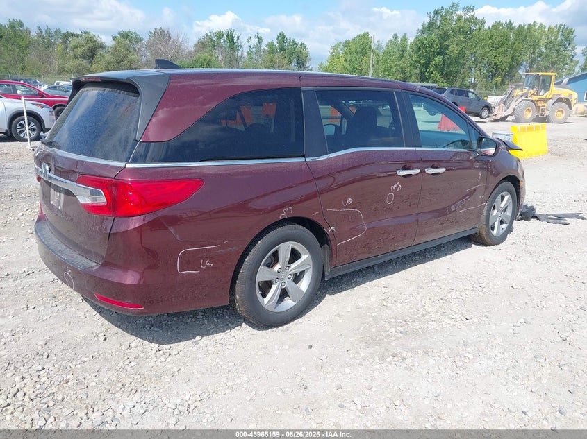 Vin: 5fnrl6h77jb052246, lot: 46464378, honda odyssey ex-l 20184