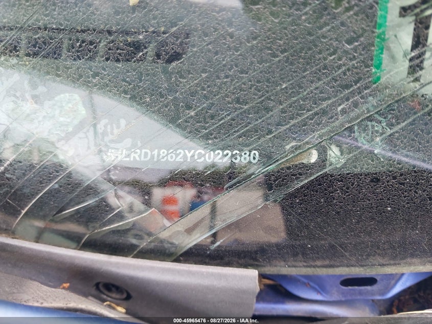 HONDA CR-V 2000 VIN JHLRD1862YC022380