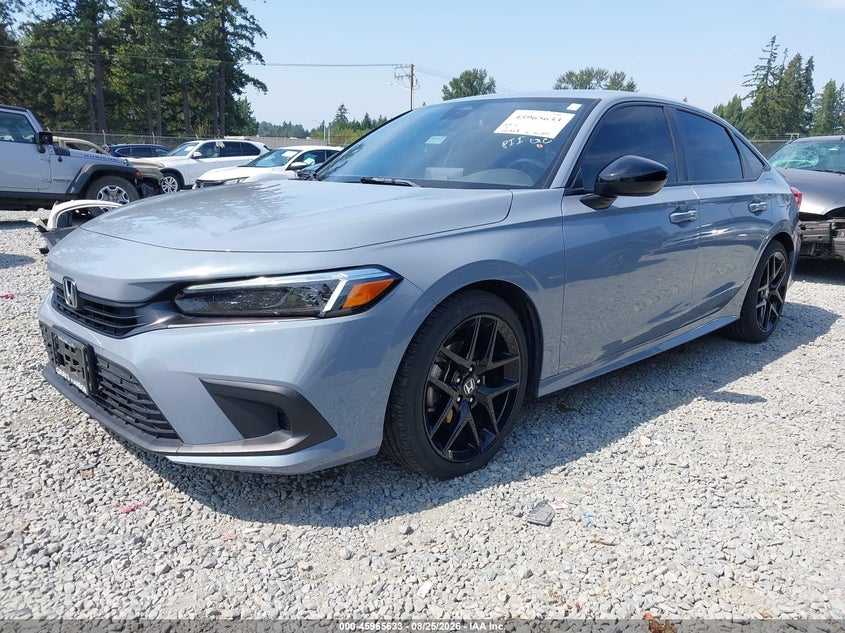 2022 Honda Civic, Right Rear, IAAI, VIN 2HGFE2F50NH578307 — photo 2