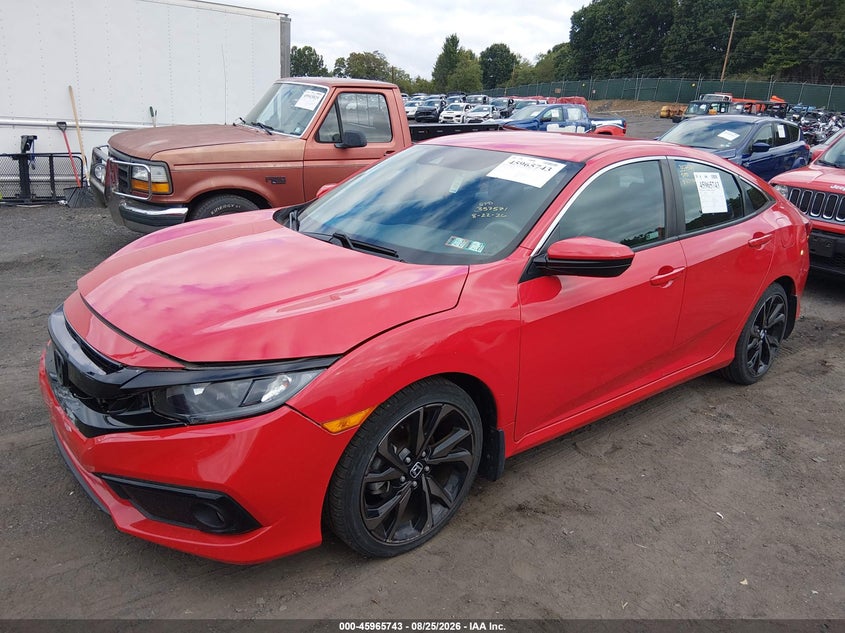 2020 Honda Civic, Front End, IAAI, VIN 2HGFC2F84LH581479 — photo 2