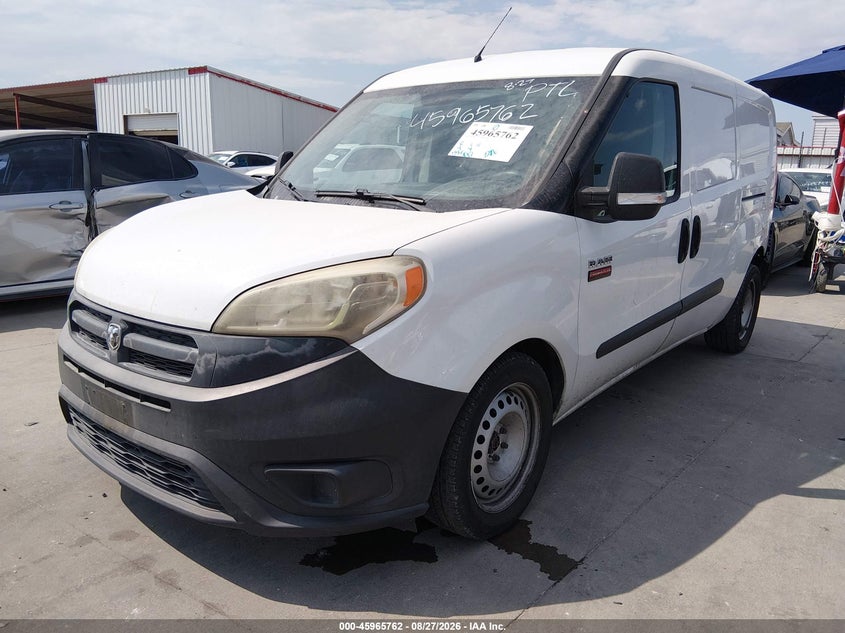 2017 RAM ProMaster City, Rear, IAAI, VIN ZFBERFAB7H6E14924 — photo 2