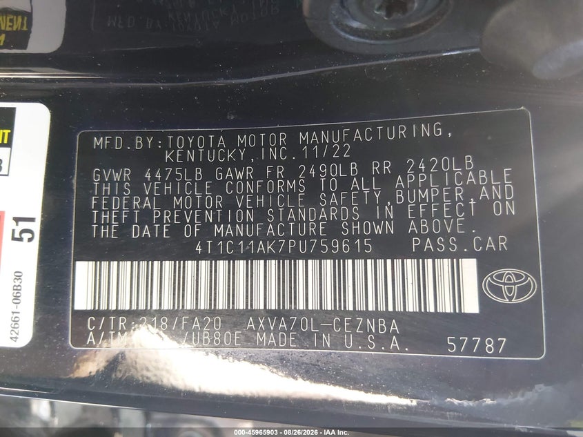 TOYOTA CAMRY - zdjęcie 9