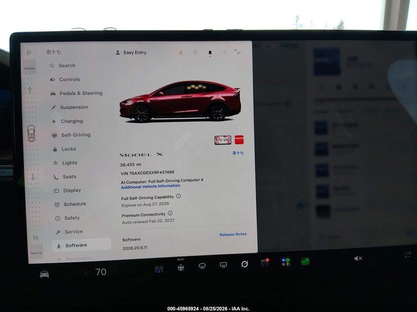 2024 TESLA MODEL X auction photo 7