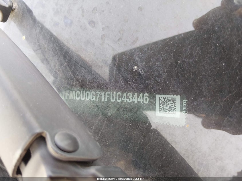 FORD ESCAPE 2015 VIN 1FMCU0G71FUC43446