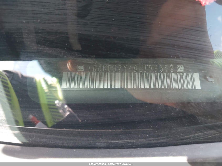 CADILLAC DTS 2006 VIN 1G6KD57Y46U195398