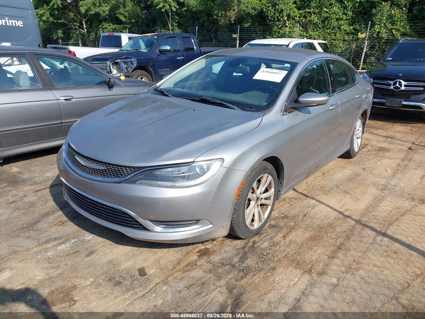 2015 Chrysler 200, Left Rear, IAAI, VIN 1C3CCCAB7FN538250 — photo 2