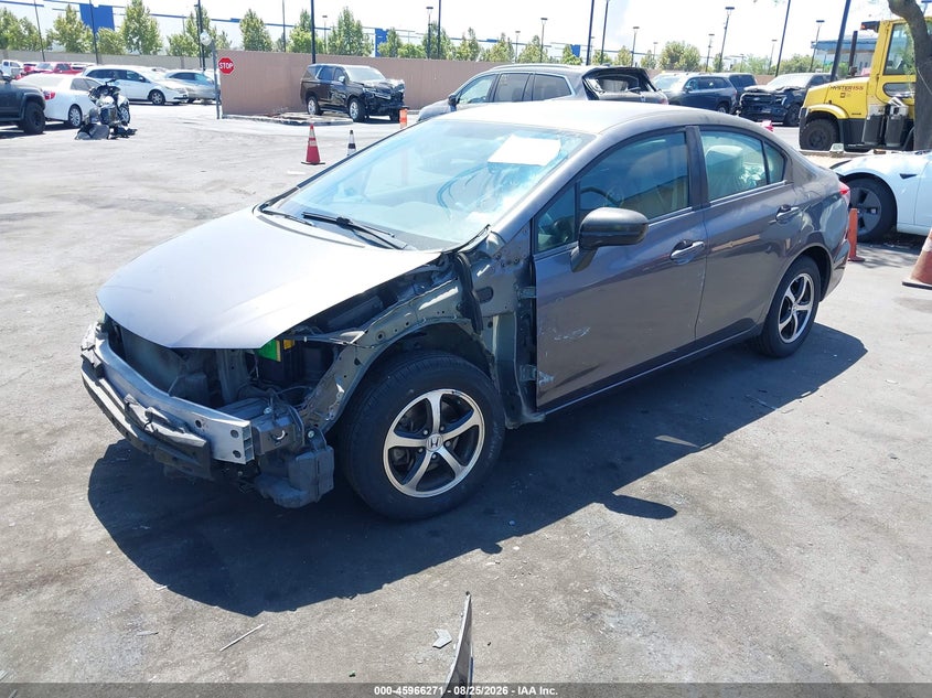2015 Honda Civic, Левый бок, IAAI, VIN 19XFB2F75FE246479 — фото 2