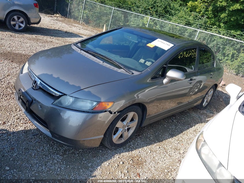 2007 Honda Civic, Rear, IAAI, VIN 1HGFA16837L047995 — photo 2