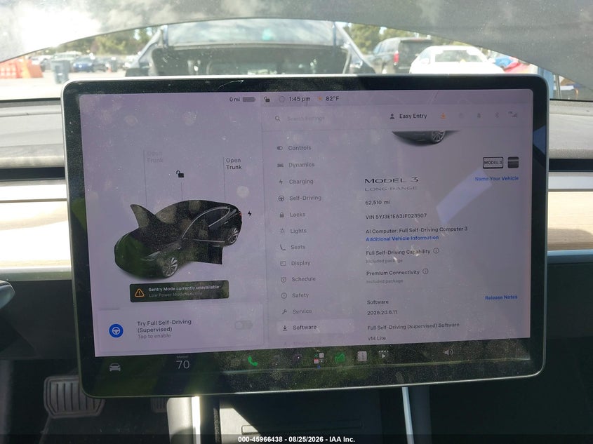 TESLA MODEL 3 2018 VIN 5YJ3E1EA3JF023507