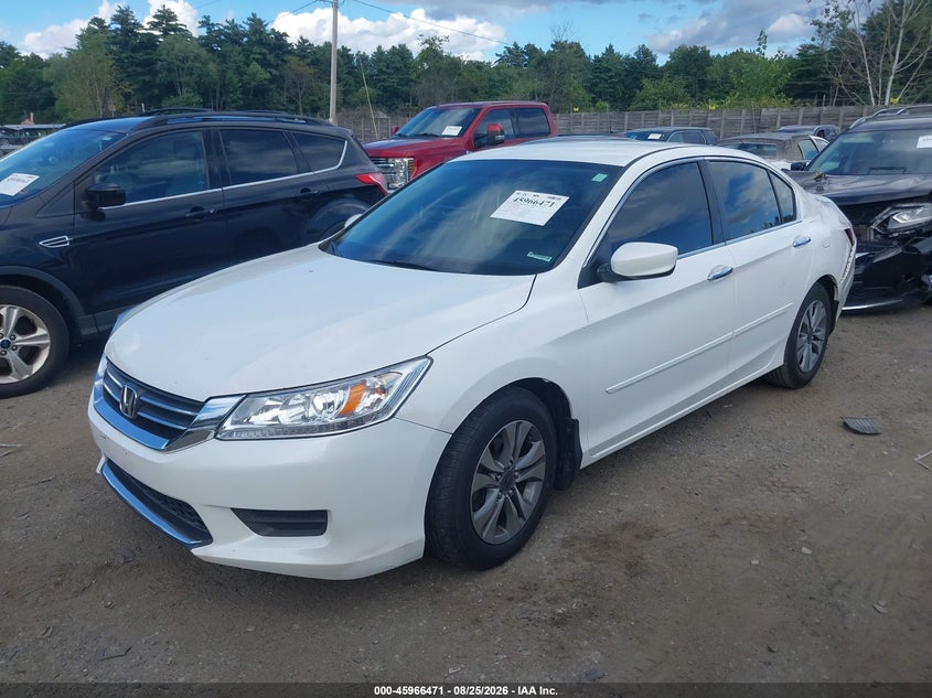 Vin: 1hgcr2f36ea265556, lot: 46465690, honda accord lx 20142