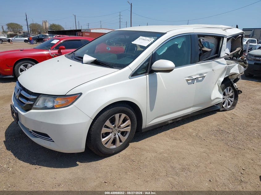 2016 Honda Odyssey, Удар сзади, IAAI, VIN 5FNRL5H33GB114466 — фото 2