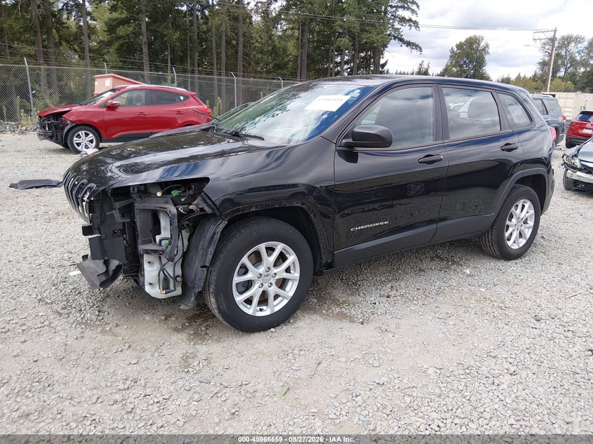 2015 Jeep Cherokee, Front End, IAAI, VIN 1C4PJMAB3FW594432 — photo 2