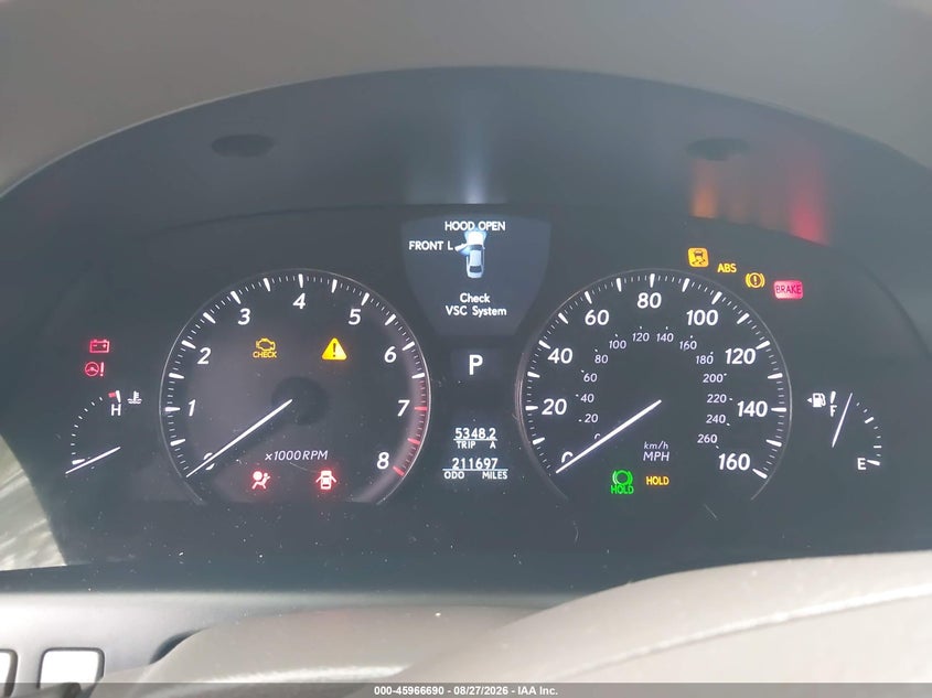 LEXUS LS 460 2007 VIN JTHGL46F975015245