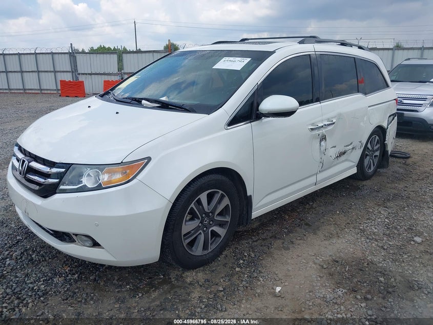 2014 Honda Odyssey, Левый бок, IAAI, VIN 5FNRL5H95EB058287 — фото 2