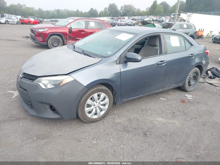 2014 Toyota Corolla, Front & Rear, IAAI, VIN 5YFBURHE8EP164904 — photo 2