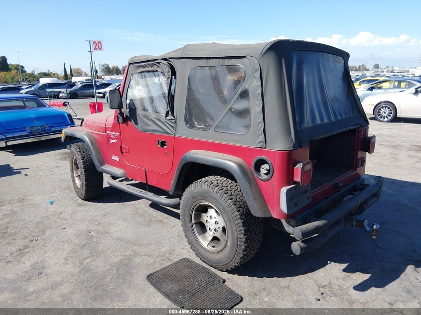 2000 JEEP WRANGLER SPORT UTILITY VEHICLE 4.0L I-6 REGULAR , 181HP