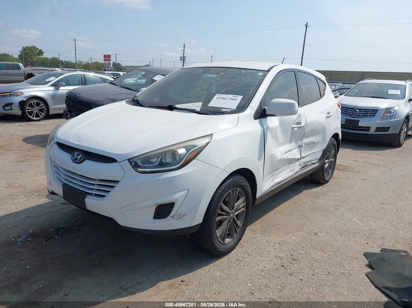 2015 Hyundai Tucson, Левый бок, IAAI, VIN KM8JT3AF4FU033502 — фото 2