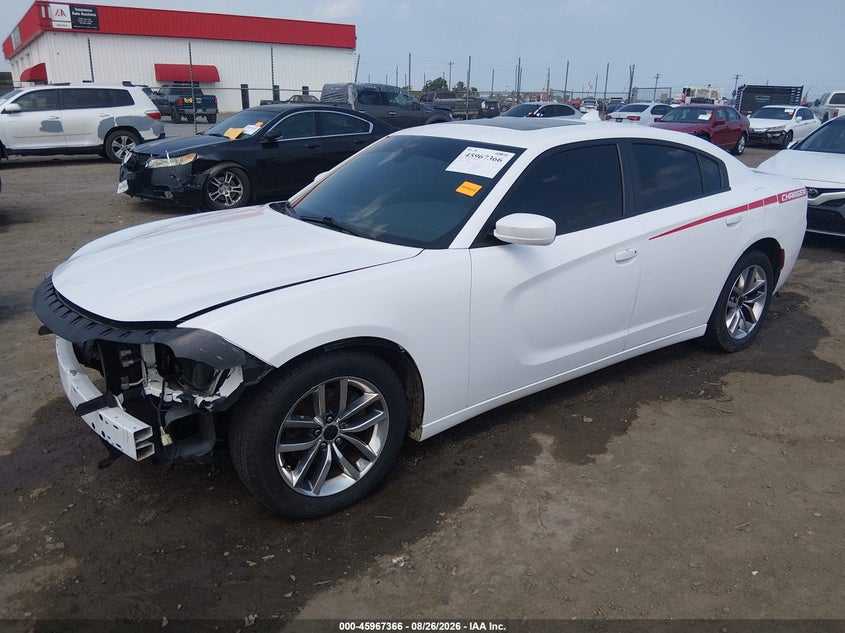 2016 Dodge Charger, Front & Rear, IAAI, VIN 2C3CDXHGXGH350936 — photo 2