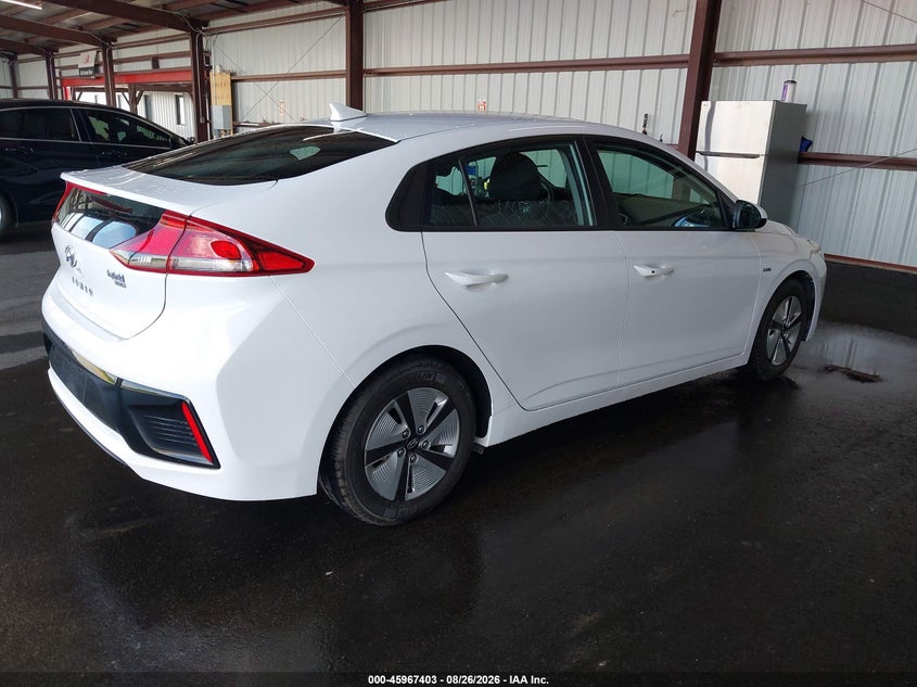 Vin: kmhc65lcxju100398, lot: 46466622, hyundai ioniq hybrid blue 20184