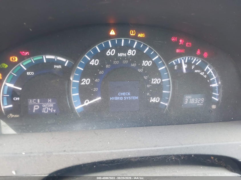 2012 TOYOTA CAMRY HYBRID auction photo 7