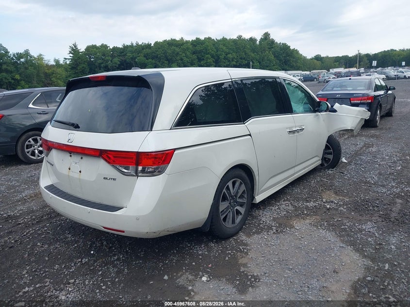 Vin: 5fnrl5h95fb011570, lot: 46466827, honda odyssey touring/touring elite 20154